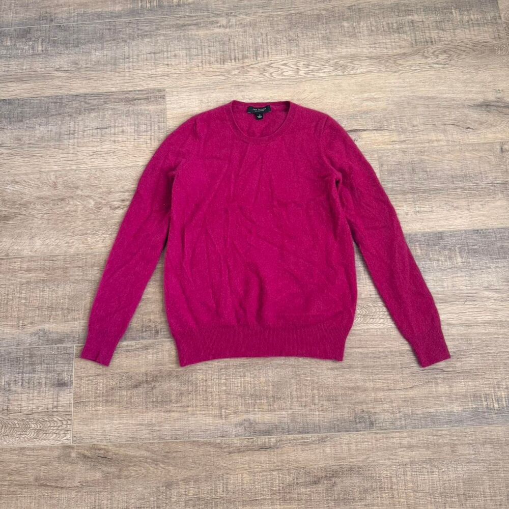Ann Taylor Magenta 100% Cashmere Sweater Size Small